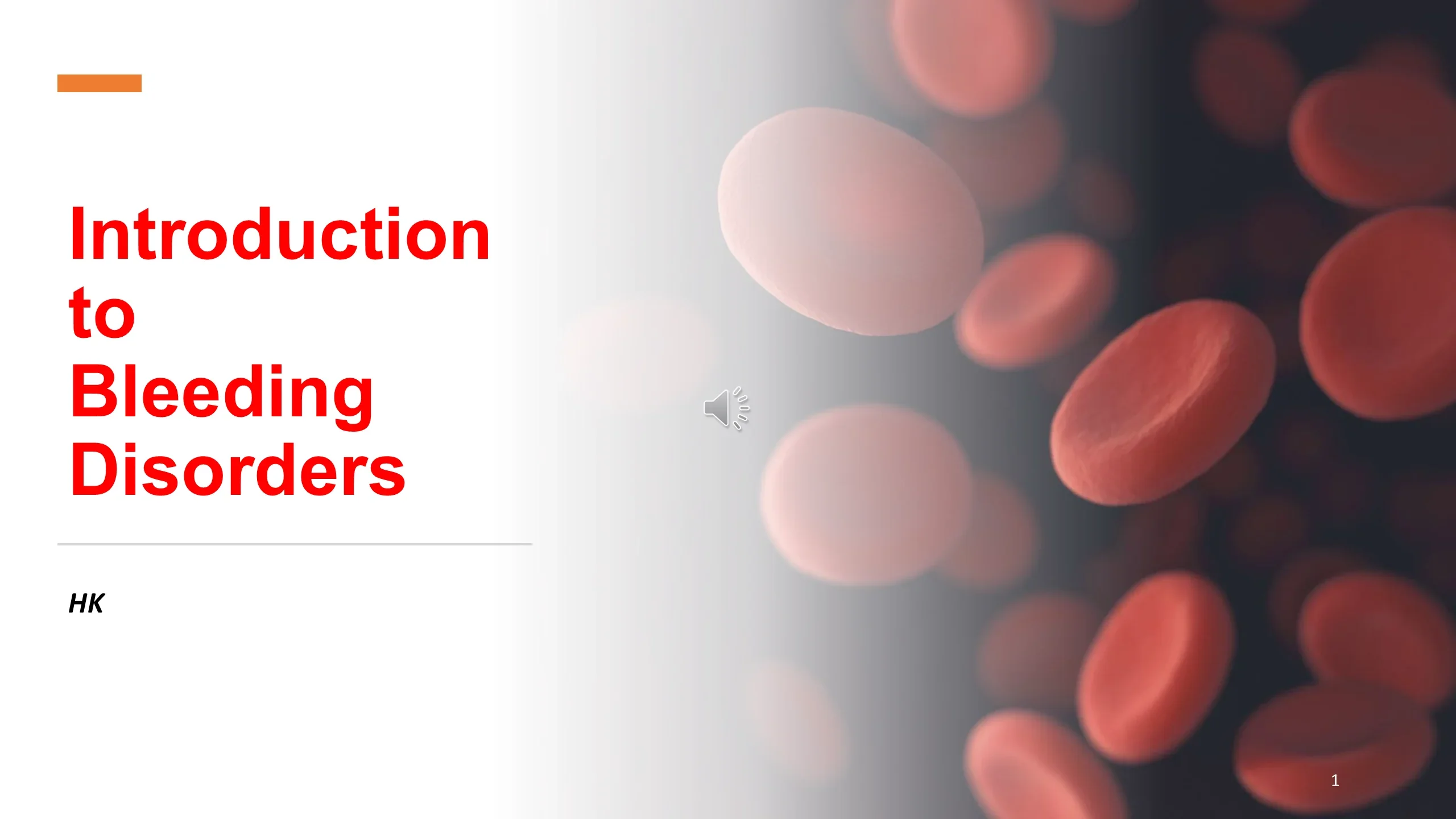 Introduction to Bleeding Disorders title slide