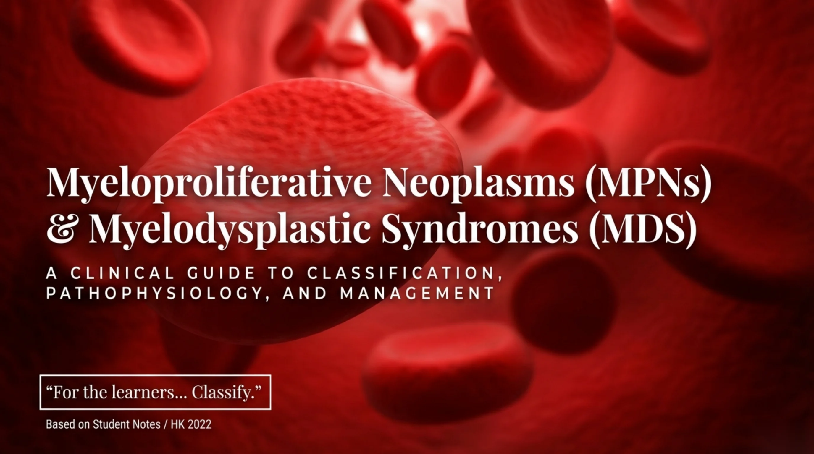 Myeloid Neoplasms title slide